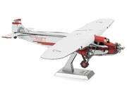 Model Kit Ford Trimotor Transport Aircraft White and Red (Moderate Difficulty) Steel Model by Metal Earth image 3