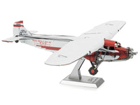 Model Kit Ford Trimotor Transport Aircraft White and Red (Moderate Difficulty) Steel Model by Metal Earth image 3