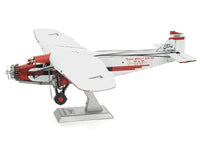 Model Kit Ford Trimotor Transport Aircraft White and Red (Moderate Difficulty) Steel Model by Metal Earth image 4
