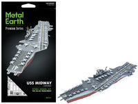 Model Kit USS Midway (CV-41) Aircraft Carrier (Challenging Difficulty) Steel Model by Metal Earth