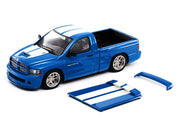 2003 Dodge Ram SRT-10 Pickup Truck Electric Blue Metallic with White Stripes 1/64 Diecast Model Car by Shoom64 Models image 2