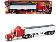 Kenworth W900 Grain Truck Red and White "Long Haul Truckers" Series 1/32 Diecast Model by New Ray image 3