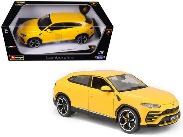 Bburago Lamborghini Urus yellow diecast SUV 1:18 11042Y, product image 1