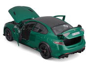 Alfa Romeo Giulia GTA Green Metallic with Carbon Top 1/18 Diecast Model Car by Bburago image 2