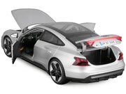 2022 Audi RS e-tron GT Silver Metallic with Sunroof 1/18 Diecast Model Car by Bburago image 2