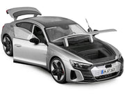 2022 Audi RS e-tron GT Silver Metallic with Sunroof 1/18 Diecast Model Car by Bburago image 3