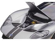 2017 Ford GT Ingot Silver Metallic with Black Stripes 1/12 Model Car by Autoart image 4