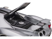 2017 Ford GT Ingot Silver Metallic with Black Stripes 1/12 Model Car by Autoart image 5