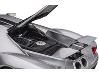 2017 Ford GT Ingot Silver Metallic with Black Stripes 1/12 Model Car by Autoart image 5