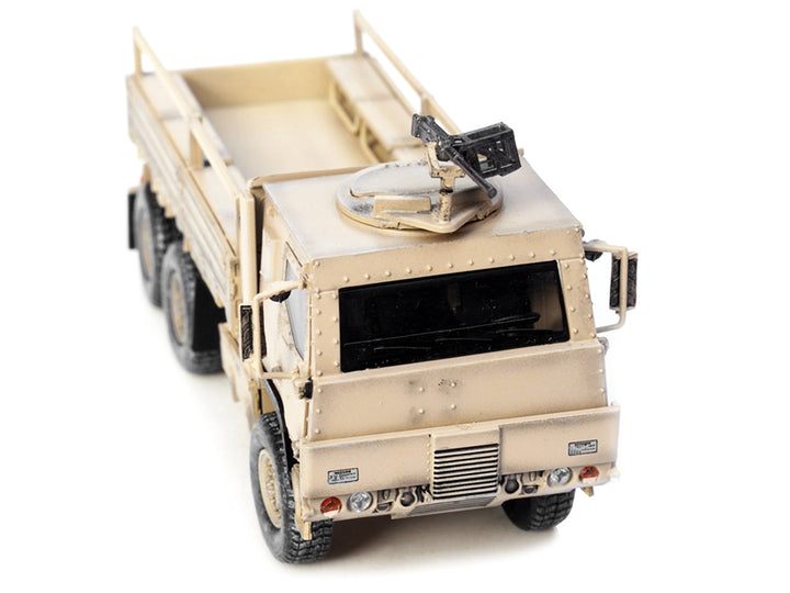 M1083 MTV (Medium Tactical Vehicle) Armored Cab Cargo Truck with Turret Desert Camouflage "US Army" "Armor Premium" Series 1/72 Diecast Model by Panzerkampf image 2
