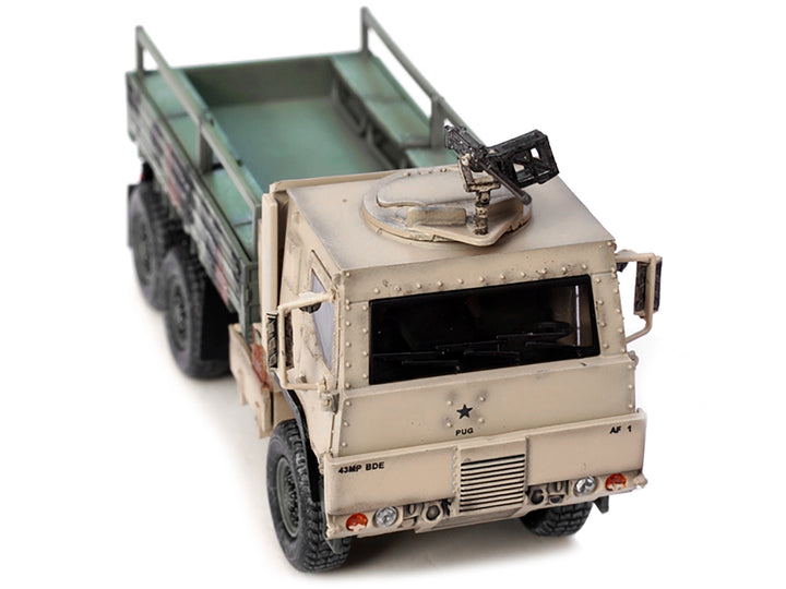 M1083 MTV (Medium Tactical Vehicle) Armored Cab Cargo Truck with Turret NATO Camouflage "US Army" "Armor Premium" Series 1/72 Diecast Model by Panzerkampf image 2