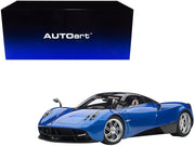 Pagani Huayra Metallic Blue with Black Top and Silver Wheels 1/12 Model Car by Autoart image 3