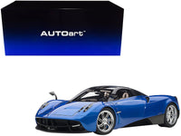 AUTOart Pagani Huayra metallic blue black top silver wheels 1:12 model 12232, view 3