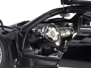 Pagani Huayra Gloss Black with Silver Stripes and Silver Wheels 1/12 Model Car by Autoart image 3