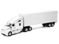 Kenworth T680 Truck White with Dry Van Trailer White "Long Haul Trucker" Series 1/32 Diecast Model by New Ray