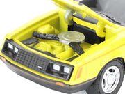1979 Ford Mustang Cobra Fastback Bright Yellow with Cobra Good Graphics "GreenLight Muscle" Series 30 1/64 Diecast Model Car by Greenlight image 2