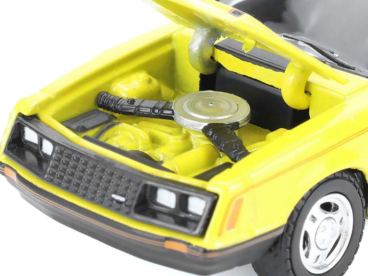 1979 Ford Mustang Cobra Fastback Bright Yellow with Cobra Good Graphics "GreenLight Muscle" Series 30 1/64 Diecast Model Car by Greenlight image 2