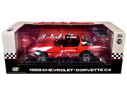 1988 Chevrolet Corvette C4 #1 Malcolm Konner "Corvette Challenge Race Car" Red with Black Top 1/18 Diecast Model Car by Greenlight image 3