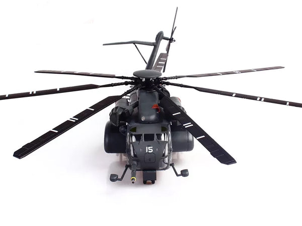 Sikorsky MH-53E Sea Dragon Helicopter "United States Navy Blackhawks Tail Number 15" Dark Gray 1/72 Diecast Model by Panzerkampf