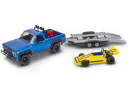 Level 3 Model Kit 1978 Chevrolet Off-Road 4x4 Pickup Truck and "Malibu Grand Prix" Virage with Trailer "Fantasy Formula" 1/25 Scale Model by Revell image 2