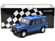 1980 Mercedes-Benz G-Model (LWB) Dark Blue with Black Stripes Limited Edition to 402 pieces Worldwide 1/18 Diecast Model Car by Minichamps image 3