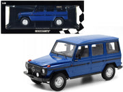 1980 Mercedes-Benz G-Model (LWB) Dark Blue with Black Stripes Limited Edition to 402 pieces Worldwide 1/18 Diecast Model Car by Minichamps image 4