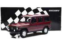 1980 Mercedes-Benz G-Model (LWB) Dark Red with Black Stripes Limited Edition to 402 pieces Worldwide 1/18 Diecast Model Car by Minichamps image 2