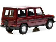 1980 Mercedes-Benz G-Model (LWB) Dark Red with Black Stripes Limited Edition to 402 pieces Worldwide 1/18 Diecast Model Car by Minichamps image 3