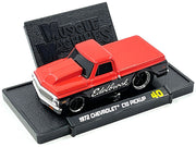 1972 Chevrolet C-10 Pickup Truck Red and Black "Edelbrock" 1/64 Diecast Model Car by Muscle Machines image 2
