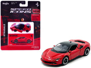 Ferrari SF90 Stradale Red with Black Top "Speed Icons" Series 1/64 Diecast Model Car by Maisto image 2