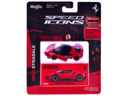 Ferrari SF90 Stradale Red with Black Top "Speed Icons" Series 1/64 Diecast Model Car by Maisto image 3