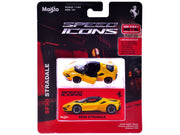 Ferrari SF90 Stradale Yellow with Black Top "Speed Icons" Series 1/64 Diecast Model Car by Maisto image 3