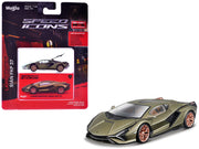 Lamborghini Sian FKP 37 Green Metallic "Speed Icons" Series 1/64 Diecast Model Car by Maisto image 3