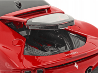 Ferrari SF90 Stradale Red with Black Top "Race + Play" Series 1/18 Diecast Model Car by Bburago image 5