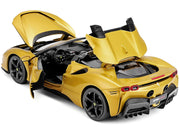Ferrari SF90 Spider Gold Metallic "Race + Play" Series 1/18 Diecast Model Car by Bburago image 3