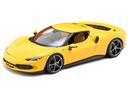 Ferrari 296 GTB Yellow "Race + Play" Series 1/18 Diecast Model Car by Bburago image 2