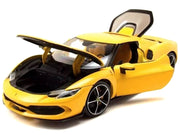 Ferrari 296 GTB Yellow "Race + Play" Series 1/18 Diecast Model Car by Bburago image 3