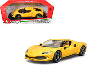 Ferrari 296 GTB Yellow "Race + Play" Series 1/18 Diecast Model Car by Bburago image 4