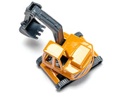 Truck with Low Loader Trailer and Excavator Yellow Diecast Model by Siku image 4