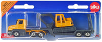 Truck with Low Loader Trailer and Excavator Yellow Diecast Model by Siku image 5