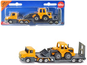 Truck with Low Loader Trailer and Front Loader Yellow Diecast Model by Siku image 5