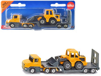 Truck with Low Loader Trailer and Front Loader Yellow Diecast Model by Siku image 5