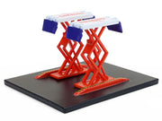 Automotive Double Scissor Lift "Chevron" White and Red "Double Scissor Lifts" Series 2 1/64 Diecast Model by Greenlight image 2