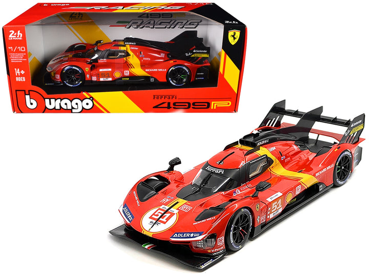 Ferrari 499P #51 James Calado - Antonio Giovinazzi - Alessandro Pier Guidi "Ferrari AF Corse" Winner "24 Hours of Le Mans" (2023) "Racing" Series 1/18 Diecast Model Car by Bburago image 2