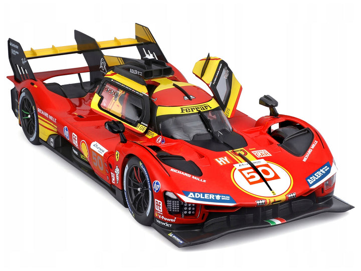 Ferrari 499P #50 Antonio Fuoco - Miguel Molina - Nicklas Nielsen "Ferrari AF Corse" Winner "24 Hours of Le Mans" (2024) "Racing" Series 1/18 Diecast Model Car by Bburago image 2