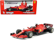 Ferrari SF21 #55 Carlos Sainz Formula One F1 Car "Ferrari Racing" Series 1/18 Diecast Model Car by Bburago image 3