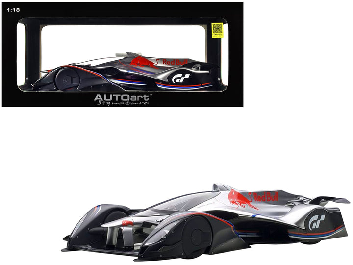 Red Bull X2014 Fan Car Sebastian Vettel Hyper Silver 1/18 Model Car by Autoart image 2