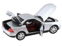 1996 Mercedes-Benz SLK Convertible Brilliant Silver Metallic 1/18 Diecast Model Car by Norev image 2