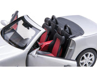 1996 Mercedes-Benz SLK Convertible Brilliant Silver Metallic 1/18 Diecast Model Car by Norev image 3