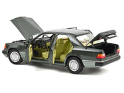 1990 Mercedes-Benz 230 E Night Green Metallic with Green Interior 1/18 Diecast Model Car by Norev image 2